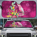 Australia Pink Cockatoo Christmas Auto Sun Shade Aussie Native Flowers Merry Xmas - Pink - Aussie Hoodie