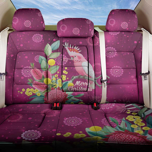 Australia Pink Cockatoo Christmas Back Car Seat Cover Aussie Native Flowers Merry Xmas - Pink - Aussie Hoodie