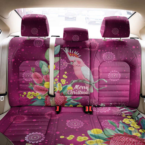 Australia Pink Cockatoo Christmas Back Car Seat Cover Aussie Native Flowers Merry Xmas - Pink - Aussie Hoodie