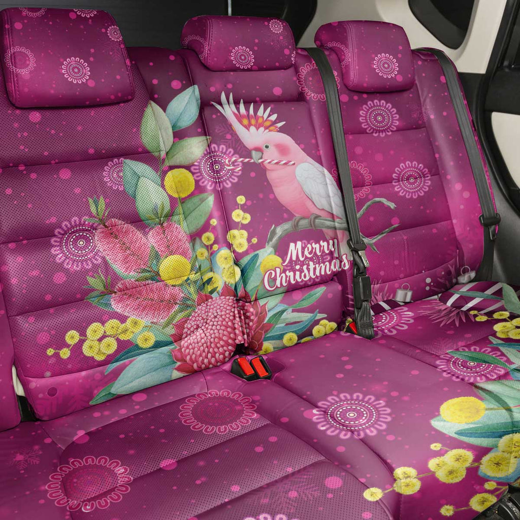 Australia Pink Cockatoo Christmas Back Car Seat Cover Aussie Native Flowers Merry Xmas - Pink - Aussie Hoodie