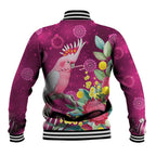 Australia Pink Cockatoo Christmas Baseball Jacket Aussie Native Flowers Merry Xmas - Pink - Aussie Hoodie