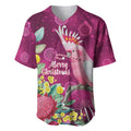 Australia Pink Cockatoo Christmas Baseball Jersey Aussie Native Flowers Merry Xmas - Pink - Aussie Hoodie