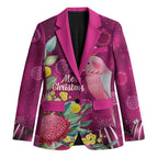 Australia Pink Cockatoo Christmas Blazer Aussie Native Flowers Merry Xmas - Pink - Aussie Hoodie