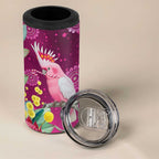 Australia Pink Cockatoo Christmas 4 in 1 Can Cooler Tumbler Aussie Native Flowers Merry Xmas - Pink - Aussie Hoodie
