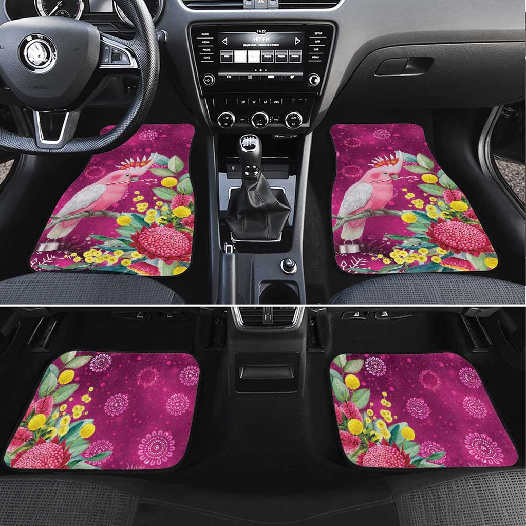 Australia Pink Cockatoo Christmas Car Mats Aussie Native Flowers Merry Xmas - Pink - Aussie Hoodie