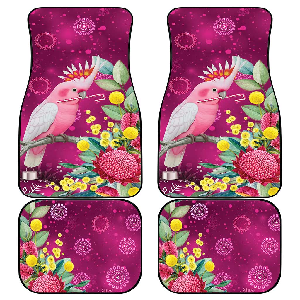Australia Pink Cockatoo Christmas Car Mats Aussie Native Flowers Merry Xmas - Pink - Aussie Hoodie