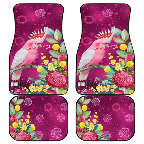 Australia Pink Cockatoo Christmas Car Mats Aussie Native Flowers Merry Xmas - Pink - Aussie Hoodie