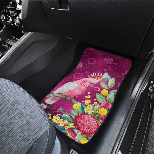Australia Pink Cockatoo Christmas Car Mats Aussie Native Flowers Merry Xmas - Pink - Aussie Hoodie