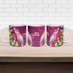 Australia Pink Cockatoo Christmas Ceramic Mug Aussie Native Flowers Merry Xmas - Pink - Aussie Hoodie