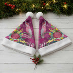 Australia Pink Cockatoo Christmas Santa Hat Aussie Native Flowers Merry Xmas - Pink - Aussie Hoodie