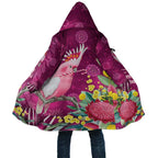 Australia Pink Cockatoo Christmas Cloak Aussie Native Flowers Merry Xmas - Pink - Aussie Hoodie