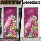 Australia Pink Cockatoo Christmas Door Cover Aussie Native Flowers Merry Xmas - Pink - Aussie Hoodie