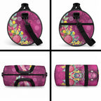 Australia Pink Cockatoo Christmas Duffle Bag Aussie Native Flowers Merry Xmas - Pink