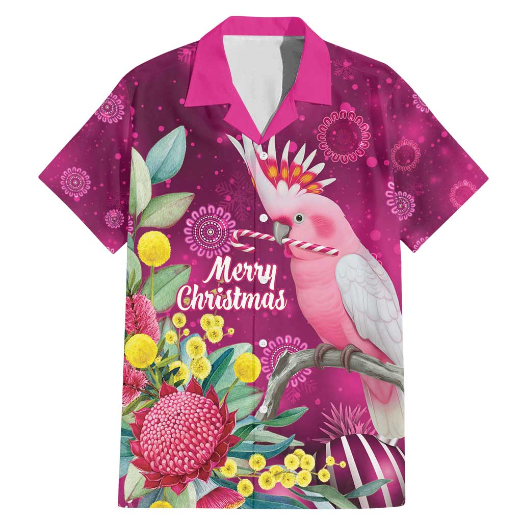 Australia Pink Cockatoo Christmas Family Matching Mermaid Dress and Hawaiian Shirt Aussie Native Flowers Merry Xmas - Pink - Aussie Hoodie