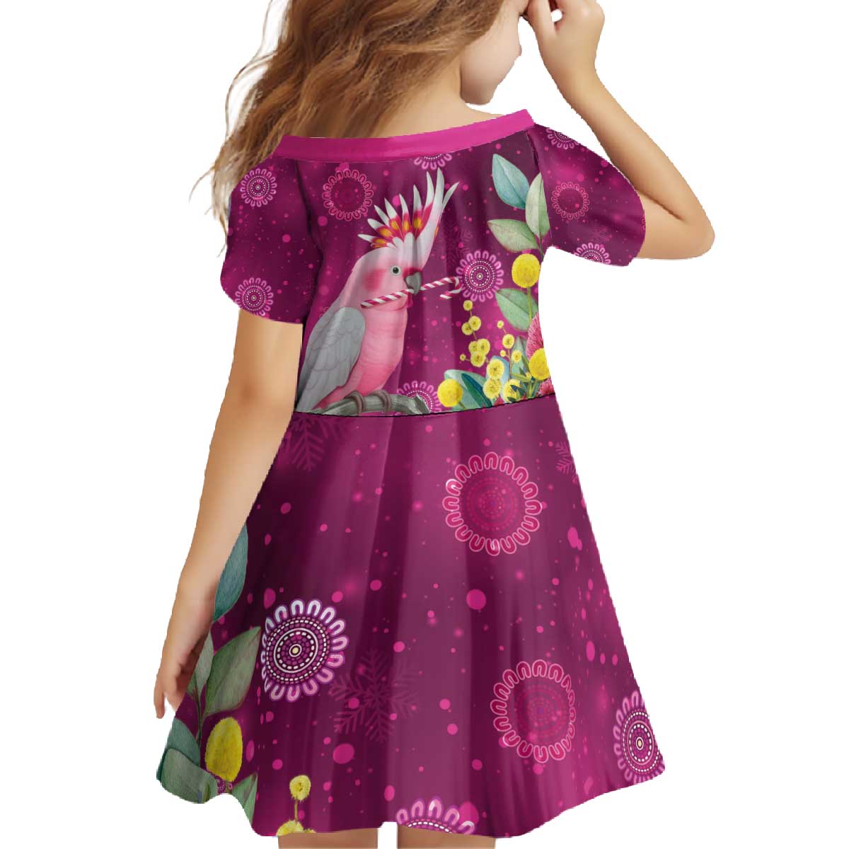 Australia Pink Cockatoo Christmas Family Matching Off The Shoulder Long Sleeve Dress and Hawaiian Shirt Aussie Native Flowers Merry Xmas - Pink - Aussie Hoodie