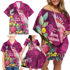 Australia Pink Cockatoo Christmas Family Matching Off Shoulder Short Dress and Hawaiian Shirt Aussie Native Flowers Merry Xmas - Pink - Aussie Hoodie