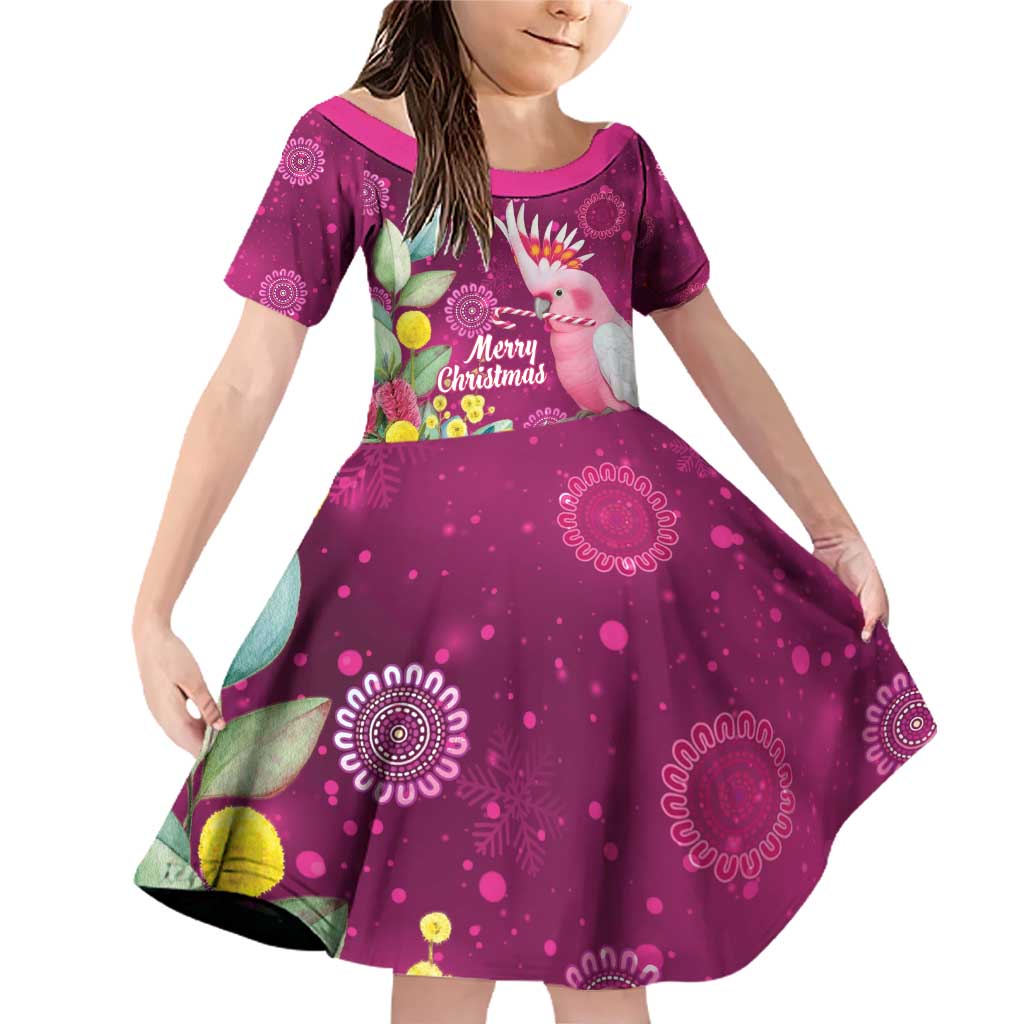 Australia Pink Cockatoo Christmas Family Matching Off Shoulder Short Dress and Hawaiian Shirt Aussie Native Flowers Merry Xmas - Pink - Aussie Hoodie