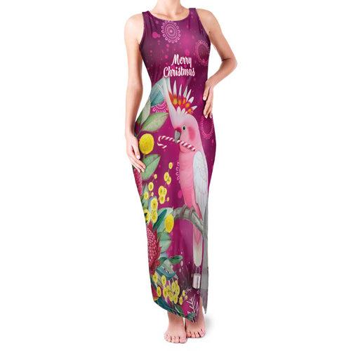 Australia Pink Cockatoo Christmas Family Matching Tank Maxi Dress and Hawaiian Shirt Aussie Native Flowers Merry Xmas - Pink - Aussie Hoodie