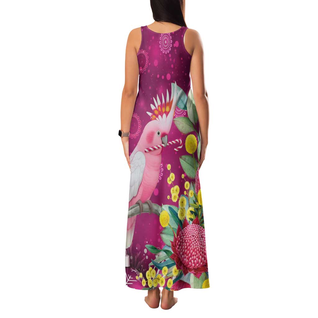 Australia Pink Cockatoo Christmas Family Matching Tank Maxi Dress and Hawaiian Shirt Aussie Native Flowers Merry Xmas - Pink - Aussie Hoodie