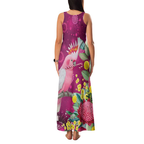 Australia Pink Cockatoo Christmas Family Matching Tank Maxi Dress and Hawaiian Shirt Aussie Native Flowers Merry Xmas - Pink - Aussie Hoodie