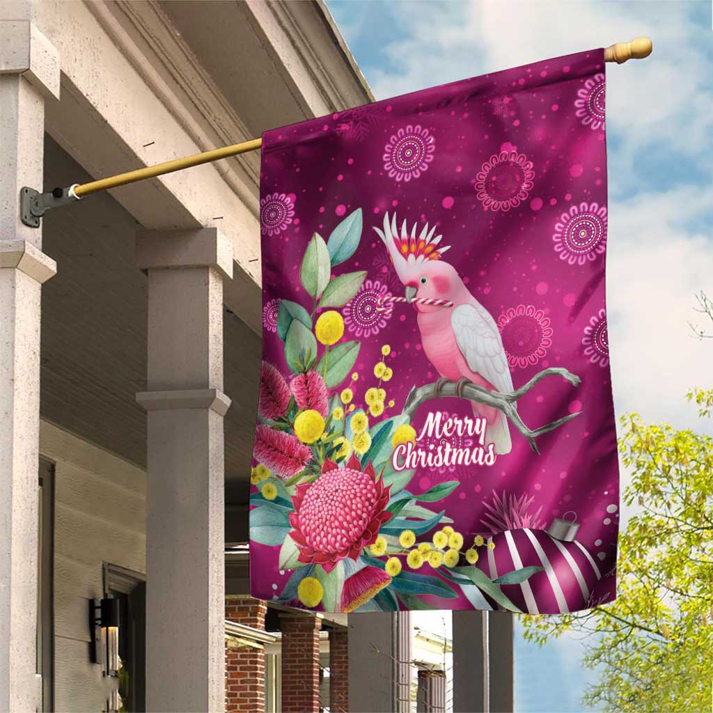 Australia Pink Cockatoo Christmas Garden Flag Aussie Native Flowers Merry Xmas - Pink - Aussie Hoodie
