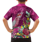 Australia Pink Cockatoo Christmas Kid Hawaiian Shirt Aussie Native Flowers Merry Xmas - Pink - Aussie Hoodie