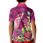 Australia Pink Cockatoo Christmas Kid Polo Shirt Aussie Native Flowers Merry Xmas - Pink - Aussie Hoodie