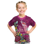 Australia Pink Cockatoo Christmas Kid T Shirt Aussie Native Flowers Merry Xmas - Pink - Aussie Hoodie