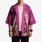 Australia Pink Cockatoo Christmas Kimono Aussie Native Flowers Merry Xmas - Pink - Aussie Hoodie
