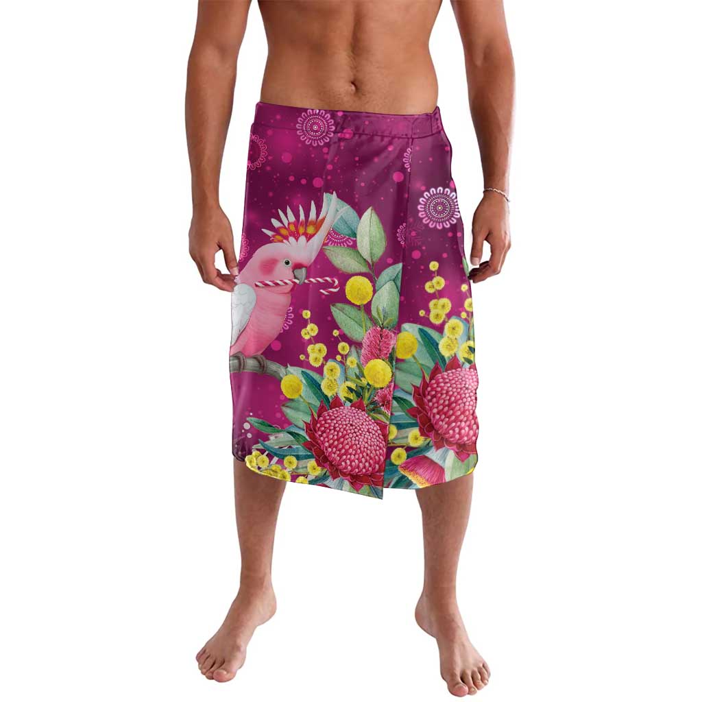 Australia Pink Cockatoo Christmas Lavalava Aussie Native Flowers Merry Xmas - Pink - Aussie Hoodie