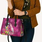 Australia Pink Cockatoo Christmas Leather Bag Aussie Native Flowers Merry Xmas - Pink - Aussie Hoodie