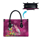 Australia Pink Cockatoo Christmas Leather Bag Aussie Native Flowers Merry Xmas - Pink - Aussie Hoodie