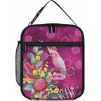 Australia Pink Cockatoo Christmas Lunch Bag Aussie Native Flowers Merry Xmas - Pink