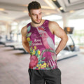 Australia Pink Cockatoo Christmas Men Tank Top Aussie Native Flowers Merry Xmas - Pink - Aussie Hoodie