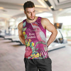 Australia Pink Cockatoo Christmas Men Tank Top Aussie Native Flowers Merry Xmas - Pink - Aussie Hoodie