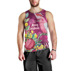 Australia Pink Cockatoo Christmas Men Tank Top Aussie Native Flowers Merry Xmas - Pink - Aussie Hoodie