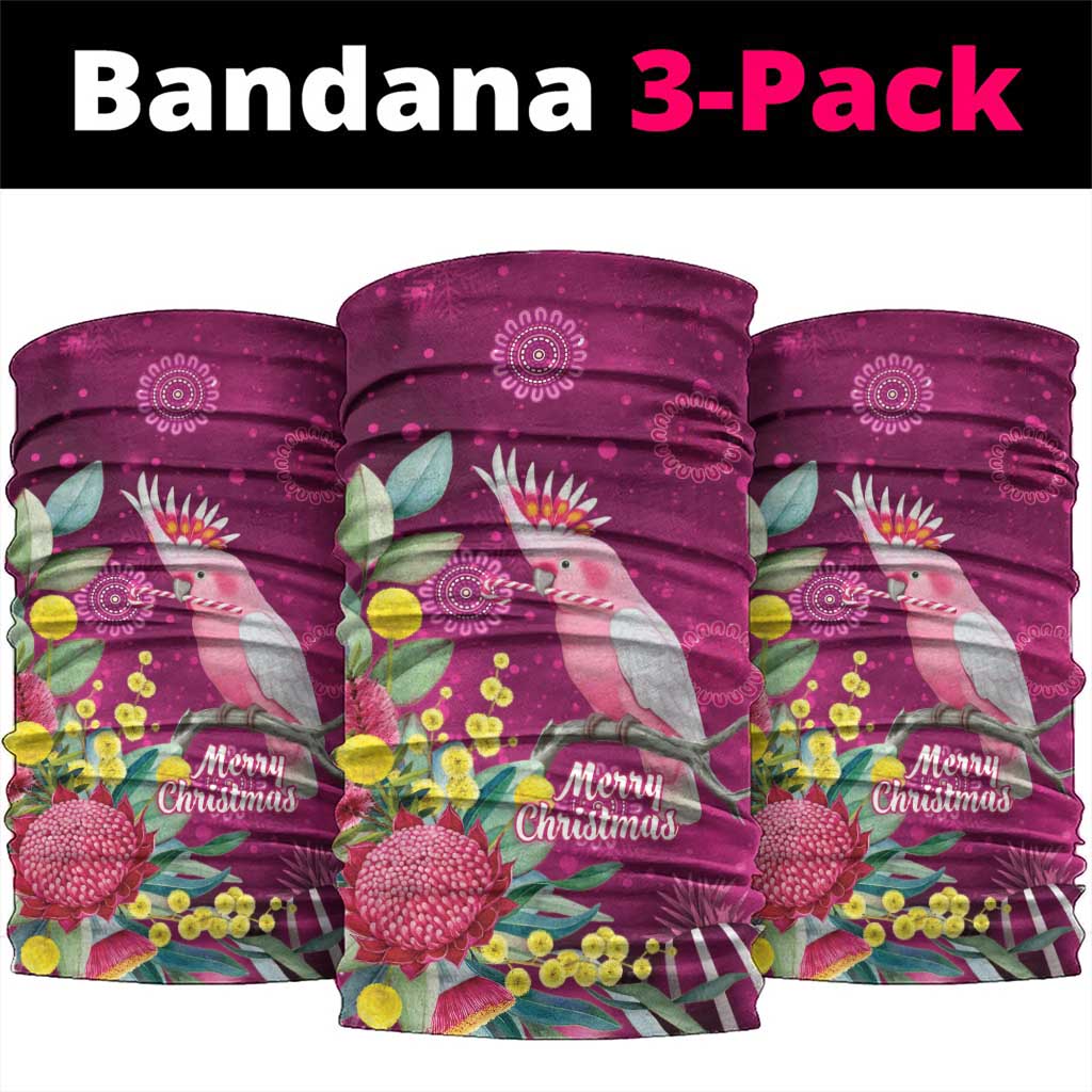 Australia Pink Cockatoo Christmas Neck Gaiter Aussie Native Flowers Merry Xmas - Pink - Aussie Hoodie