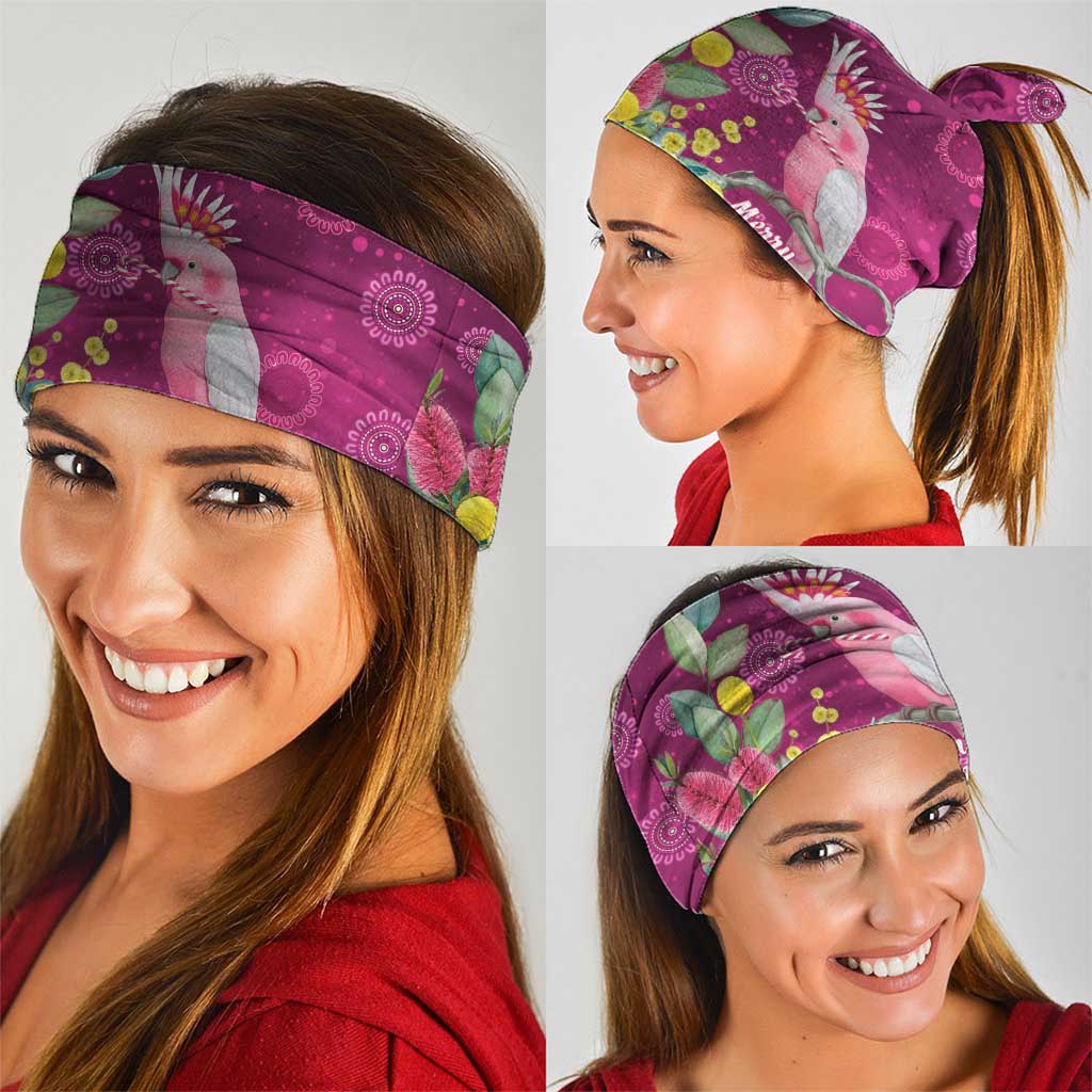 Australia Pink Cockatoo Christmas Neck Gaiter Aussie Native Flowers Merry Xmas - Pink - Aussie Hoodie