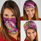 Australia Pink Cockatoo Christmas Neck Gaiter Aussie Native Flowers Merry Xmas - Pink - Aussie Hoodie
