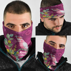 Australia Pink Cockatoo Christmas Neck Gaiter Aussie Native Flowers Merry Xmas - Pink - Aussie Hoodie