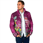 Australia Pink Cockatoo Christmas Padded Jacket Aussie Native Flowers Merry Xmas - Pink - Aussie Hoodie