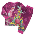 Australia Pink Cockatoo Christmas Pajama Set Aussie Native Flowers Merry Xmas - Pink - Aussie Hoodie