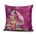 Australia Pink Cockatoo Christmas Pillow Cover Aussie Native Flowers Merry Xmas - Pink - Aussie Hoodie
