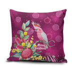 Australia Pink Cockatoo Christmas Pillow Cover Aussie Native Flowers Merry Xmas - Pink - Aussie Hoodie