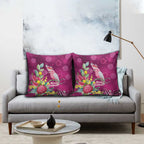 Australia Pink Cockatoo Christmas Pillow Cover Aussie Native Flowers Merry Xmas - Pink - Aussie Hoodie