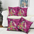 Australia Pink Cockatoo Christmas Pillow Cover Aussie Native Flowers Merry Xmas - Pink - Aussie Hoodie