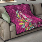 Australia Pink Cockatoo Christmas Quilt Aussie Native Flowers Merry Xmas - Pink - Aussie Hoodie