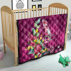 Australia Pink Cockatoo Christmas Quilt Aussie Native Flowers Merry Xmas - Pink - Aussie Hoodie