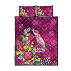 Australia Pink Cockatoo Christmas Quilt Bed Set Aussie Native Flowers Merry Xmas - Pink - Aussie Hoodie