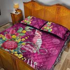 Australia Pink Cockatoo Christmas Quilt Bed Set Aussie Native Flowers Merry Xmas - Pink - Aussie Hoodie